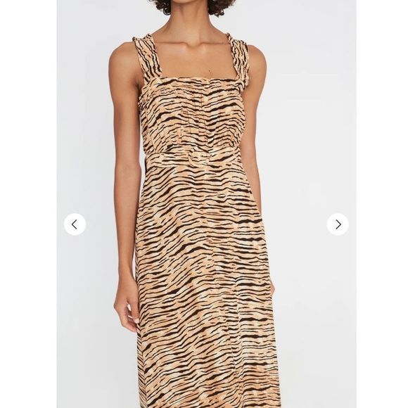 NWT Faithful The Brand Saint Tropez Midi Dress Wyldie Animal - Picture 4 of 6